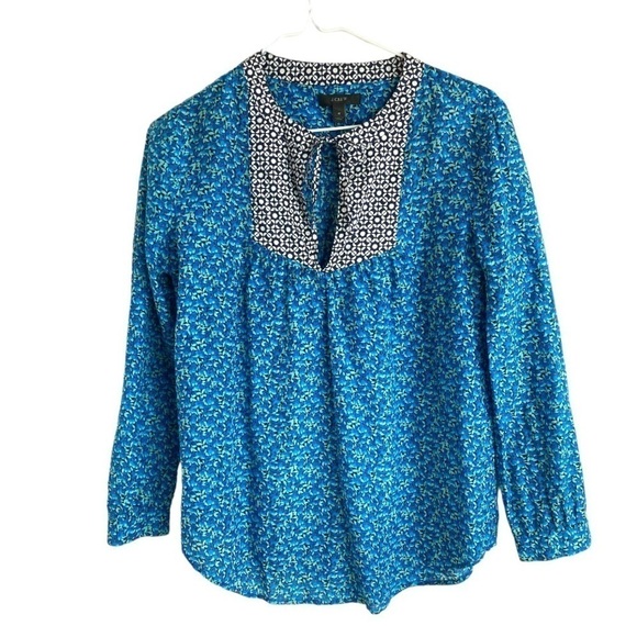 J Crew Peasant Top in Flower Patch Top - Picture 2 of 10